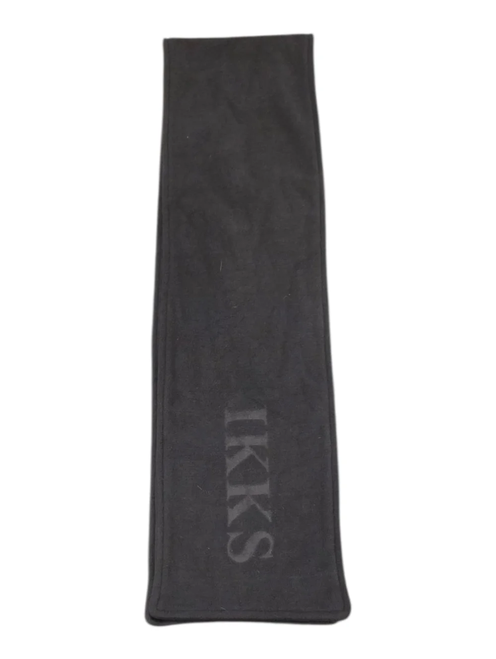 Ikks Men's Dark Brown Rectangular Logo Scarf